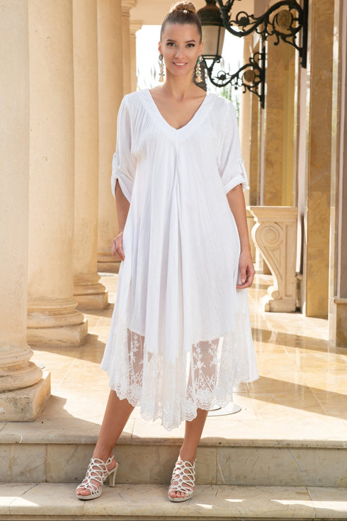 Tunikakleid Weiß 5070 F FRESH COTTON